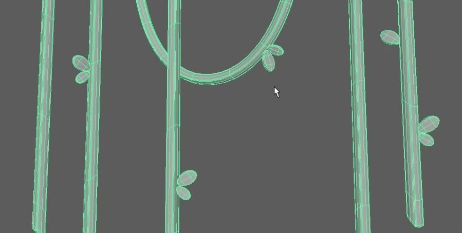 Tropical vine 3D model_1