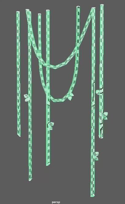 Tropical vine 3D model_3