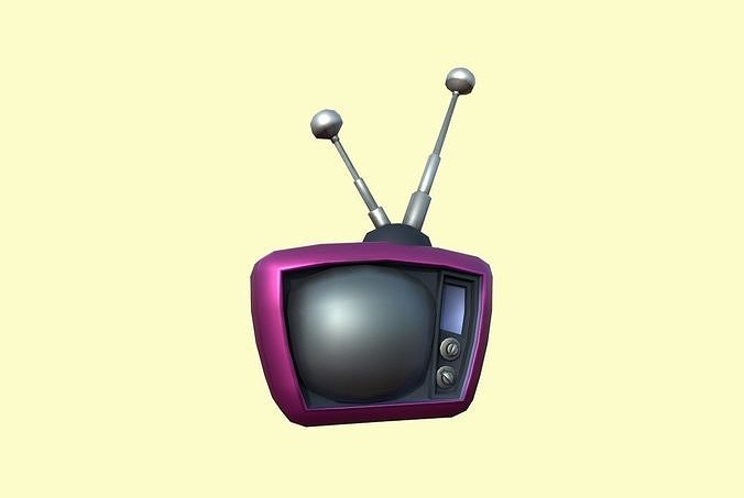 Cartoon TV Low-poly 3D model