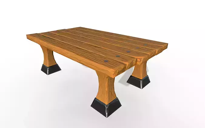Stylized table Free low-poly 3D model