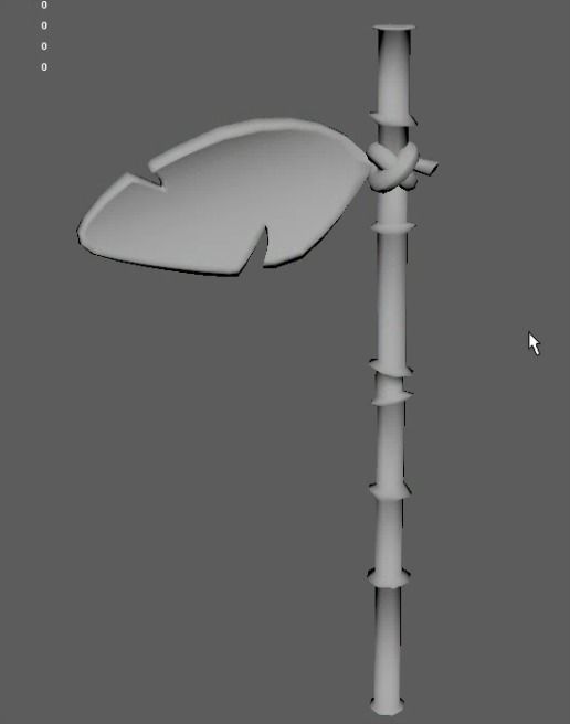 Tropical flag 3D model_1