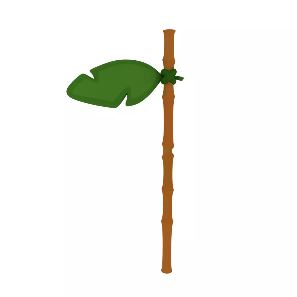 Tropical flag 3D model_0