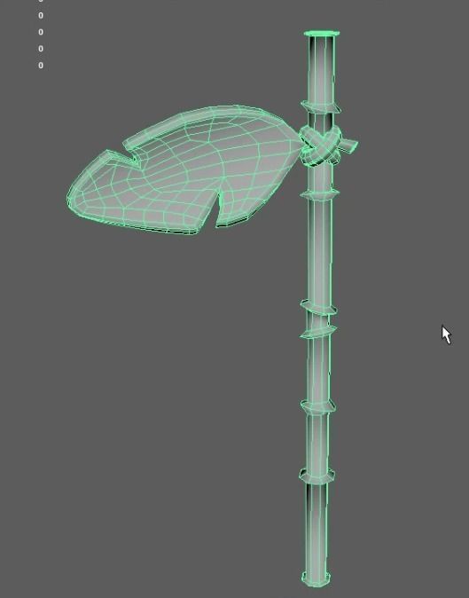 Tropical flag 3D model_2