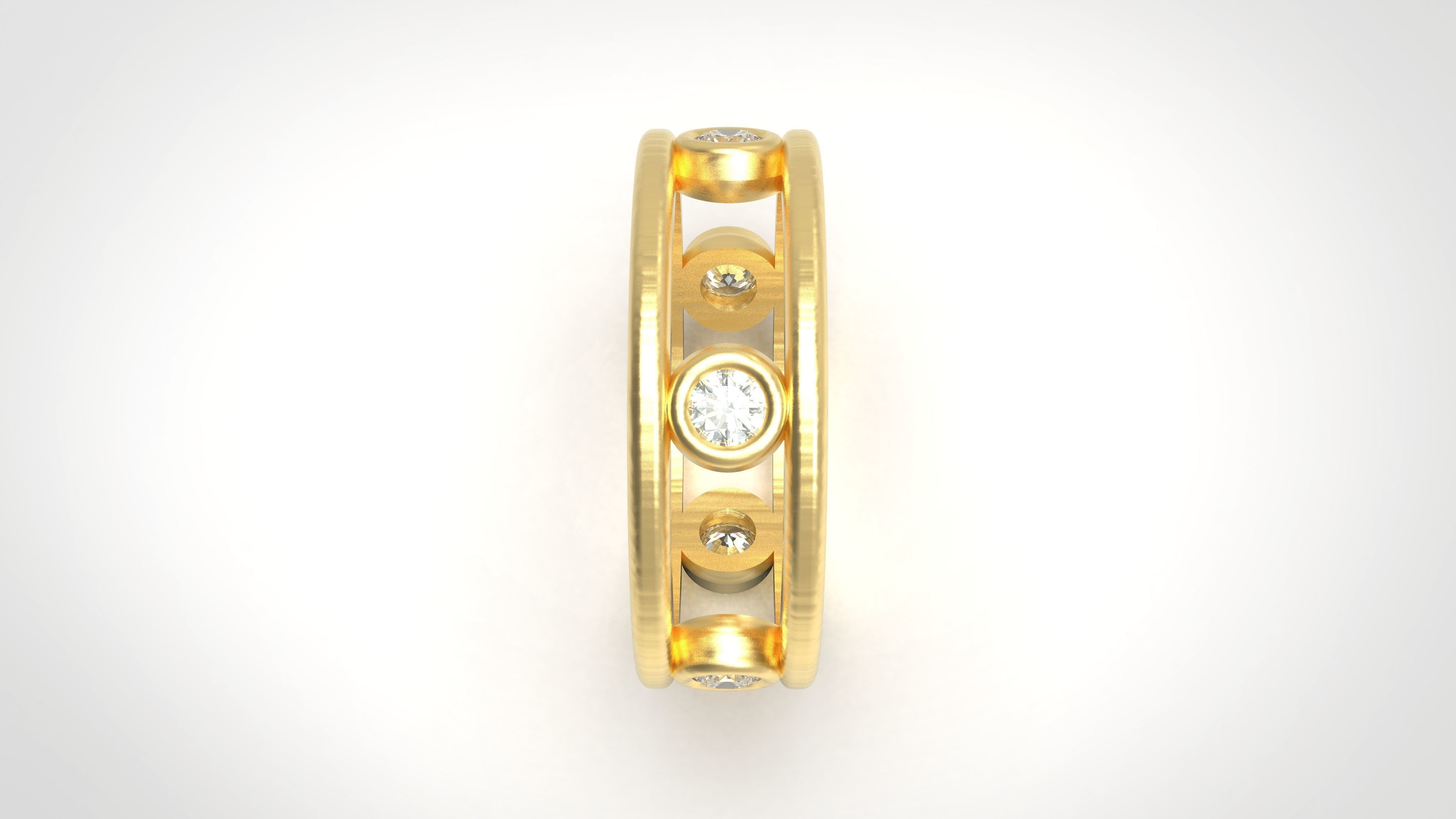 Model 204 New Tiffany Diamond Ring  EU 61 Size 3D print model_3