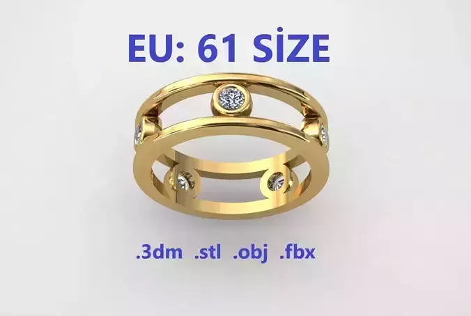 Model 204 New Tiffany Diamond Ring  EU 61 Size