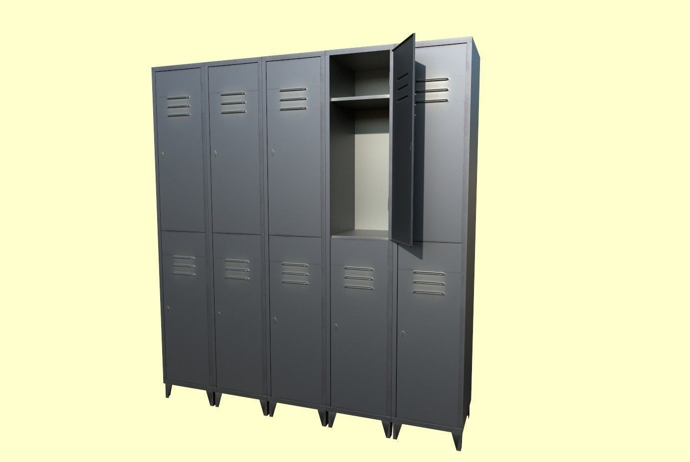 Lockers metal locker 3D model_13