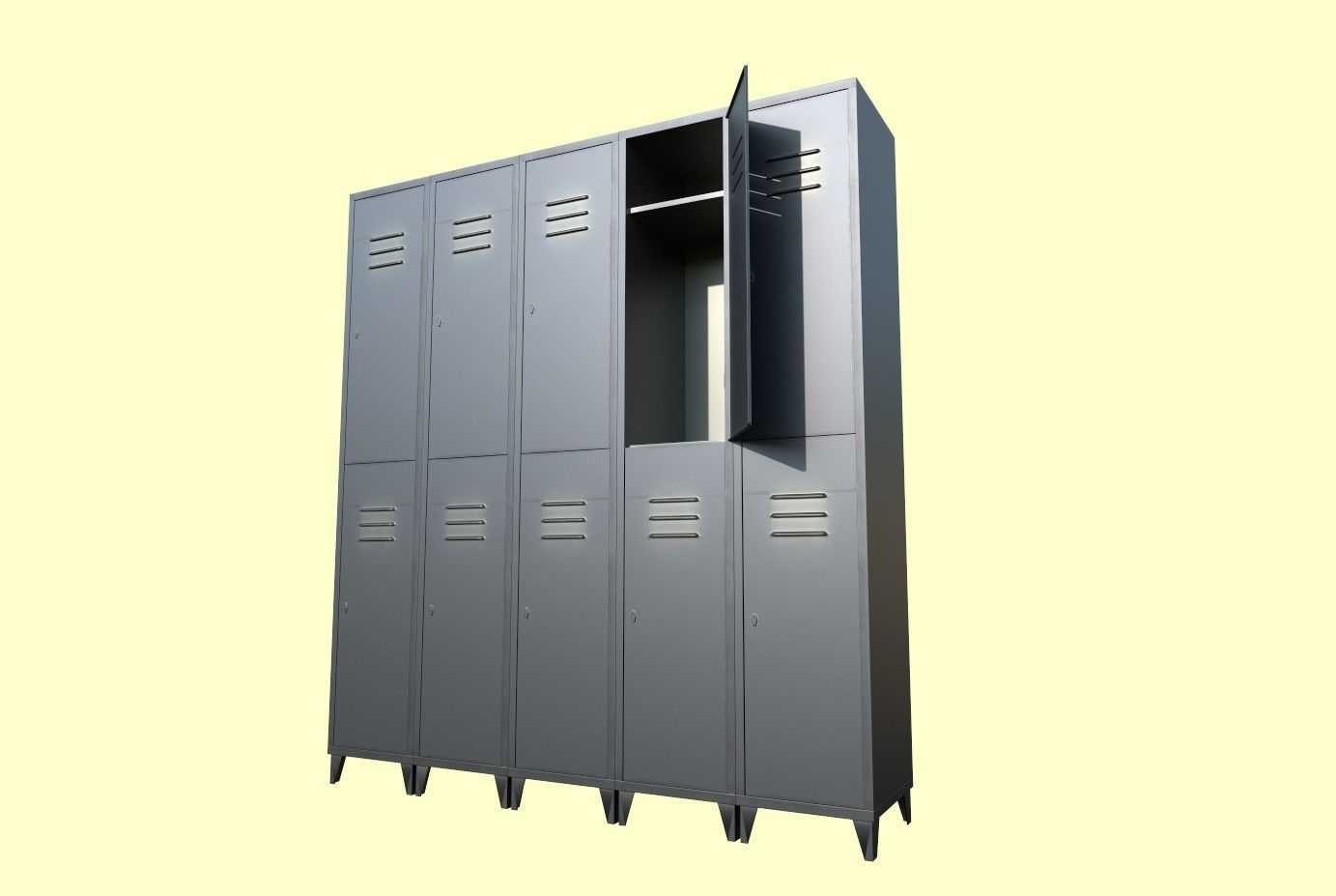 Lockers metal locker 3D model_4