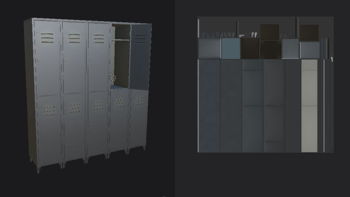 Lockers metal locker 3D model_5
