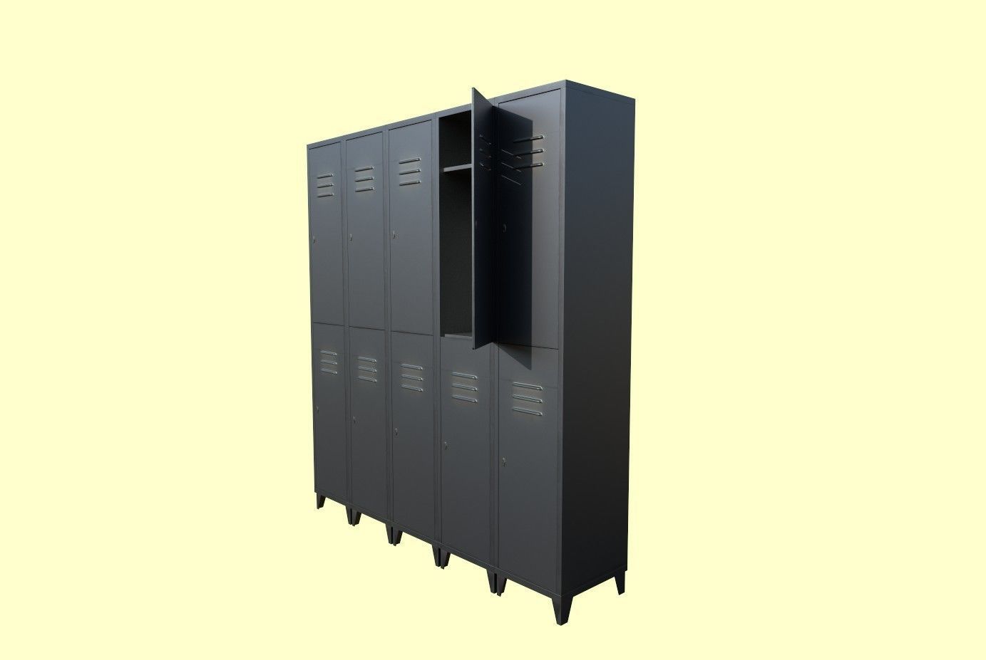 Lockers metal locker 3D model_2