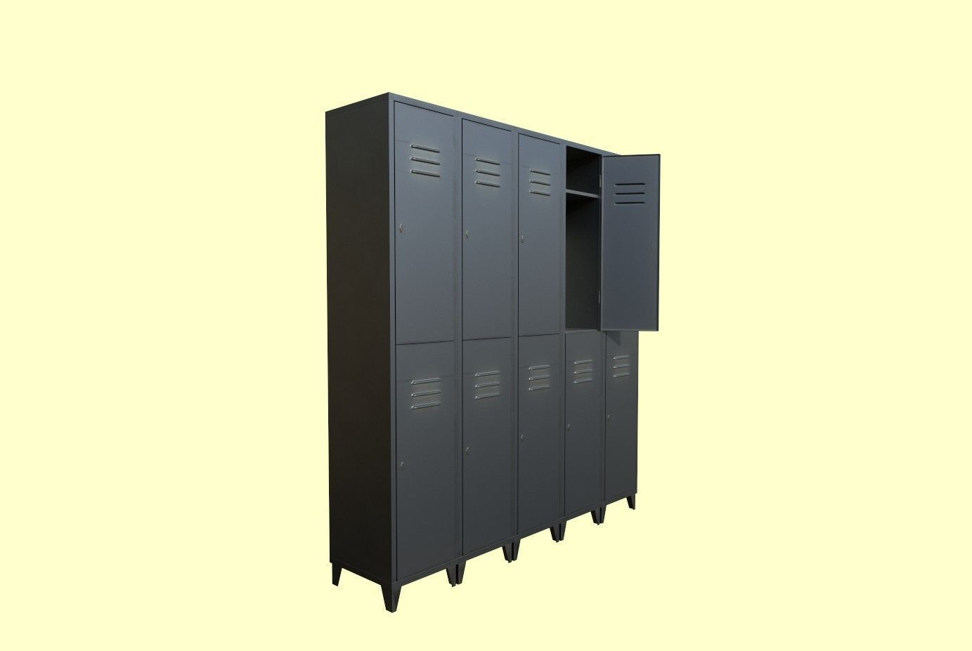 Lockers metal locker 3D model_1