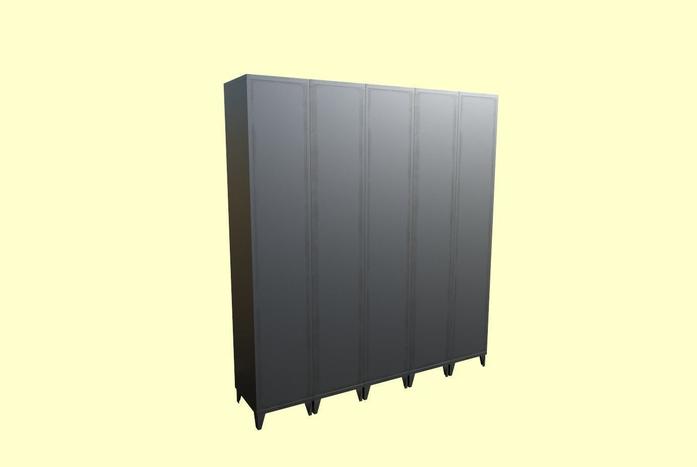 Lockers metal locker 3D model_7