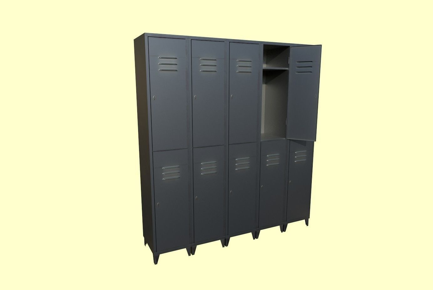 Lockers metal locker 3D model_18