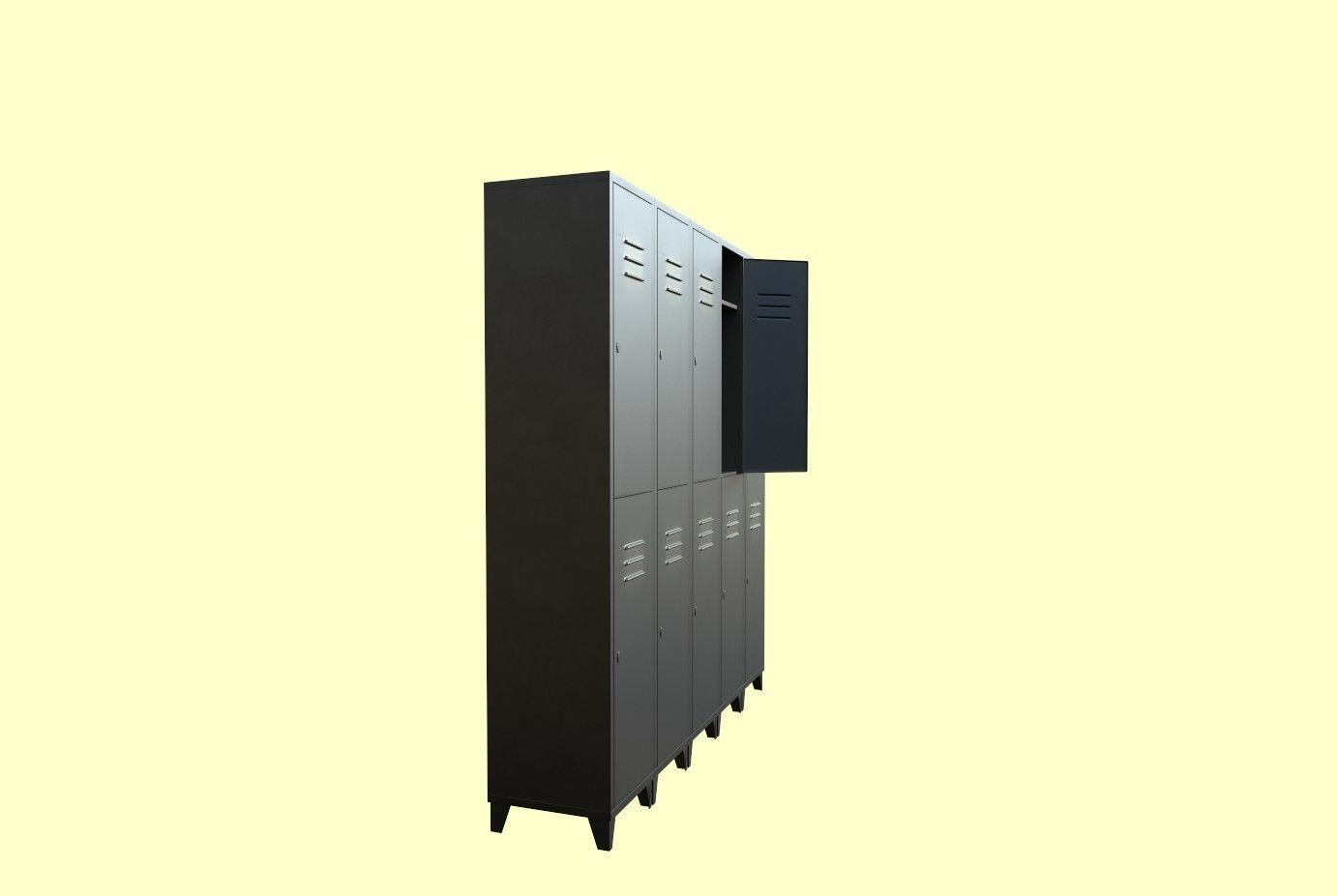Lockers metal locker 3D model_8