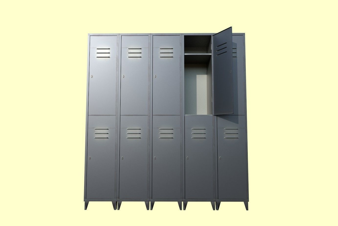 Lockers metal locker 3D model_10