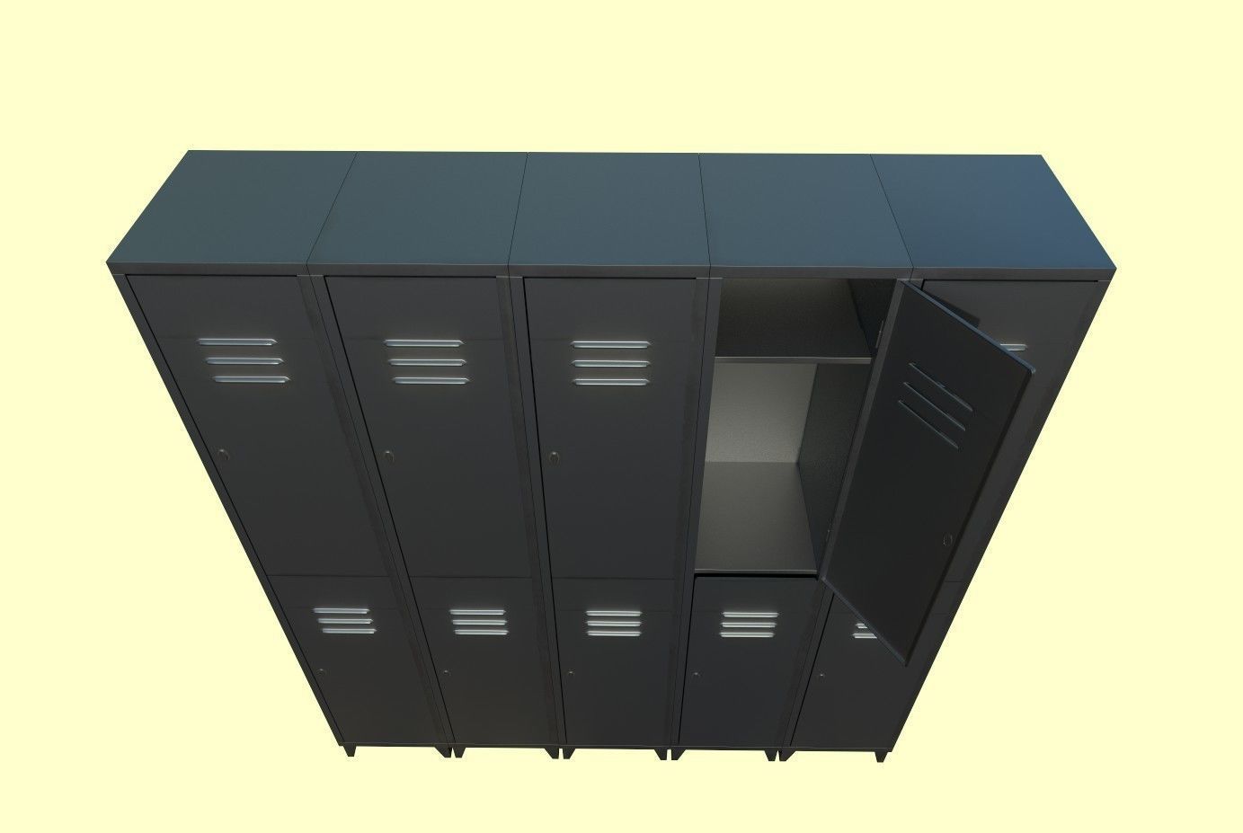 Lockers metal locker 3D model_12