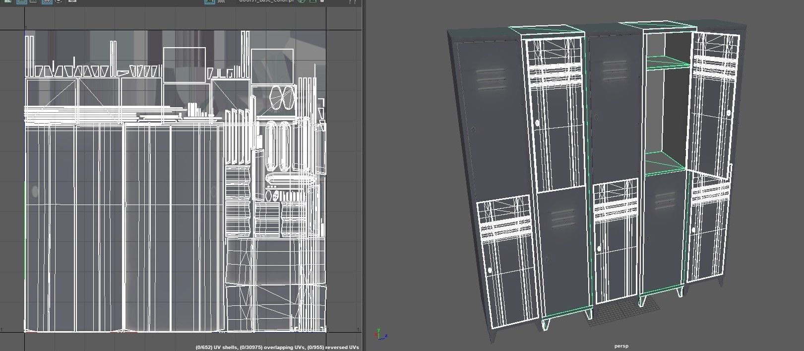Lockers metal locker 3D model_3