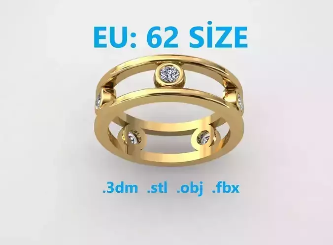 Model 205 New Tiffany Diamond Ring  EU 62 Size