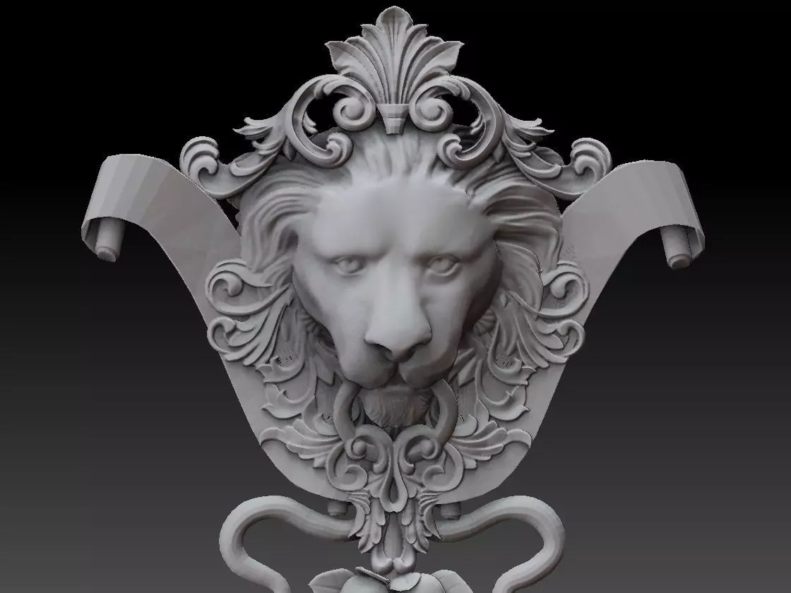 Lion Head Ornament Decoration 3D print model