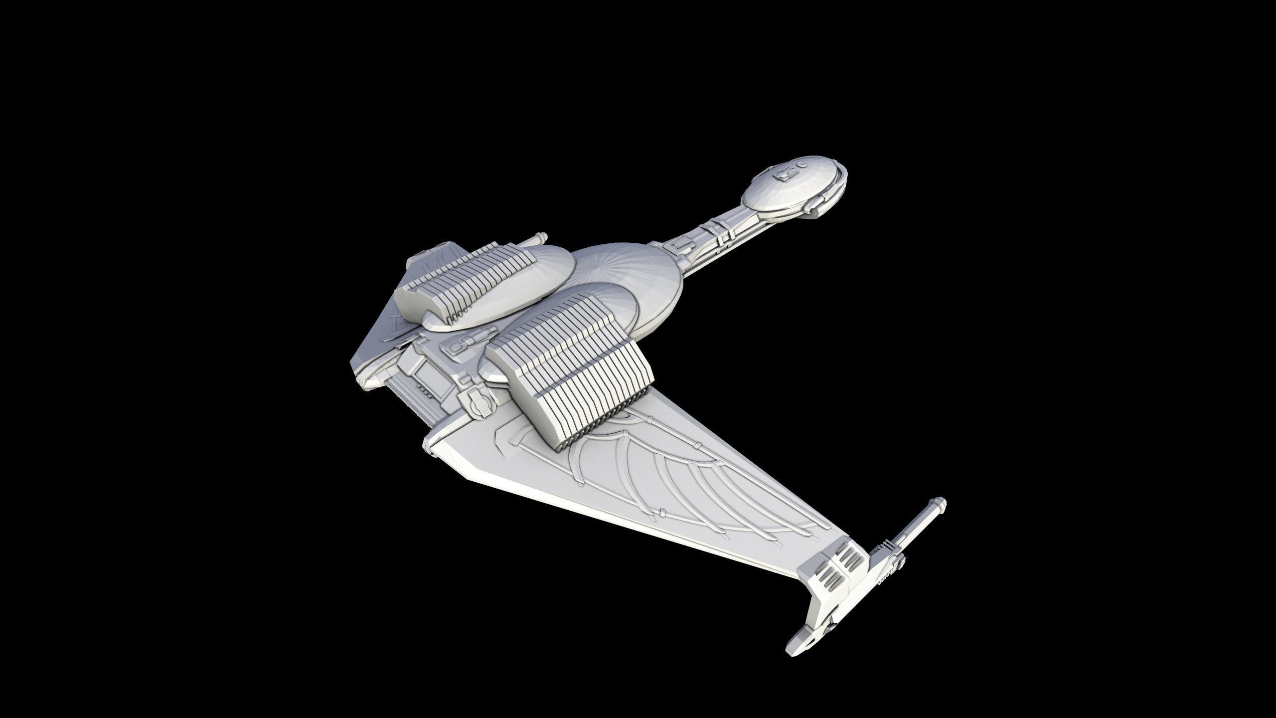 Star Trek - Klingon Bird of Prey - 3D Printable Model 3D print model_4
