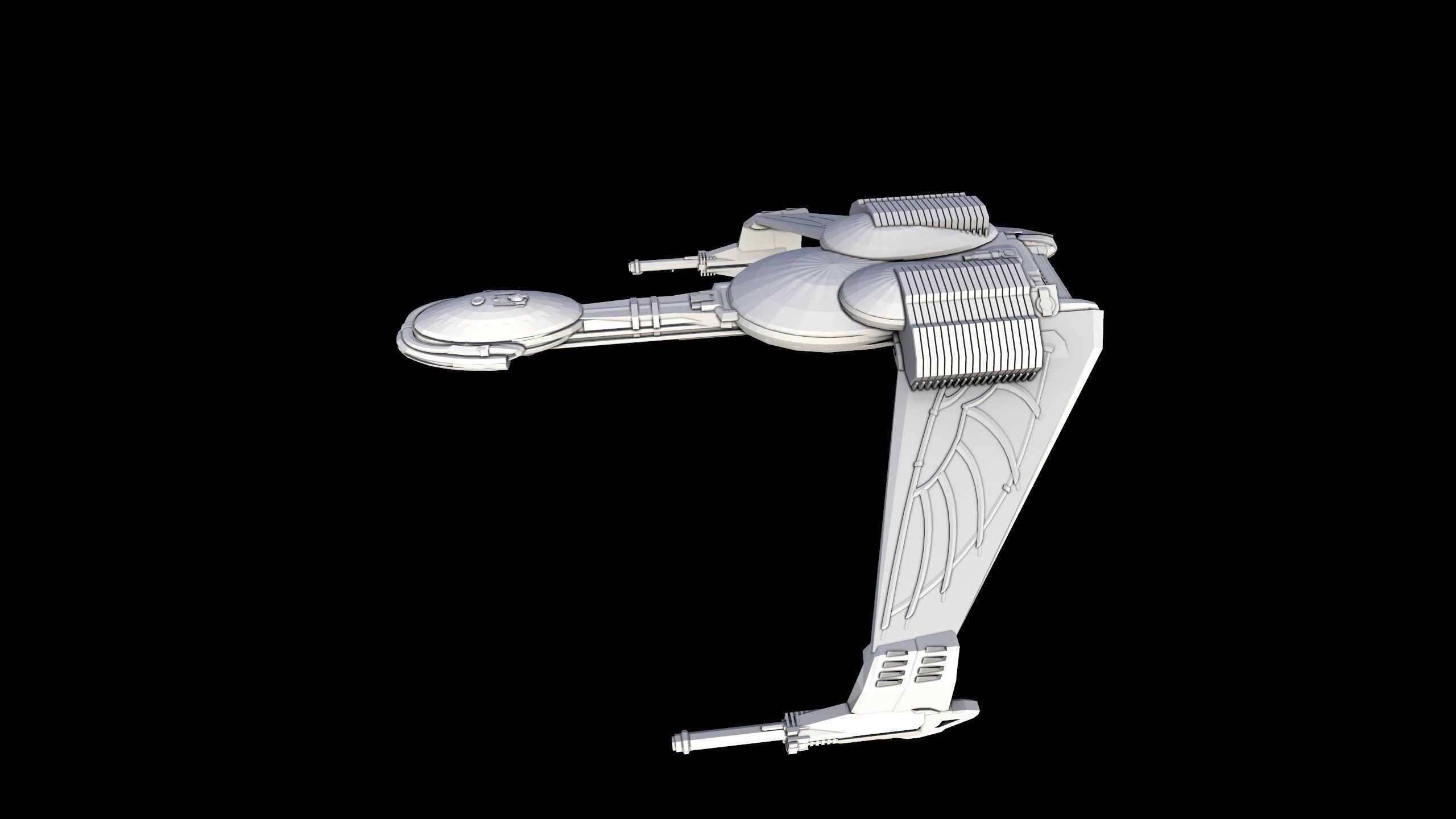 Star Trek - Klingon Bird of Prey - 3D Printable Model 3D print model_8