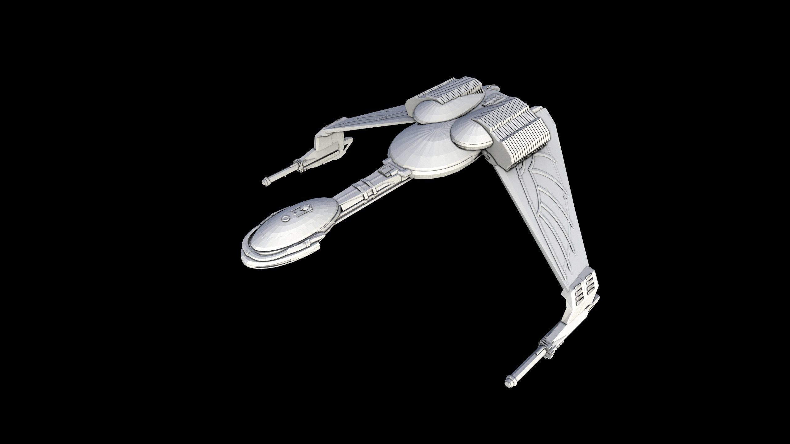 Star Trek - Klingon Bird of Prey - 3D Printable Model 3D print model_9