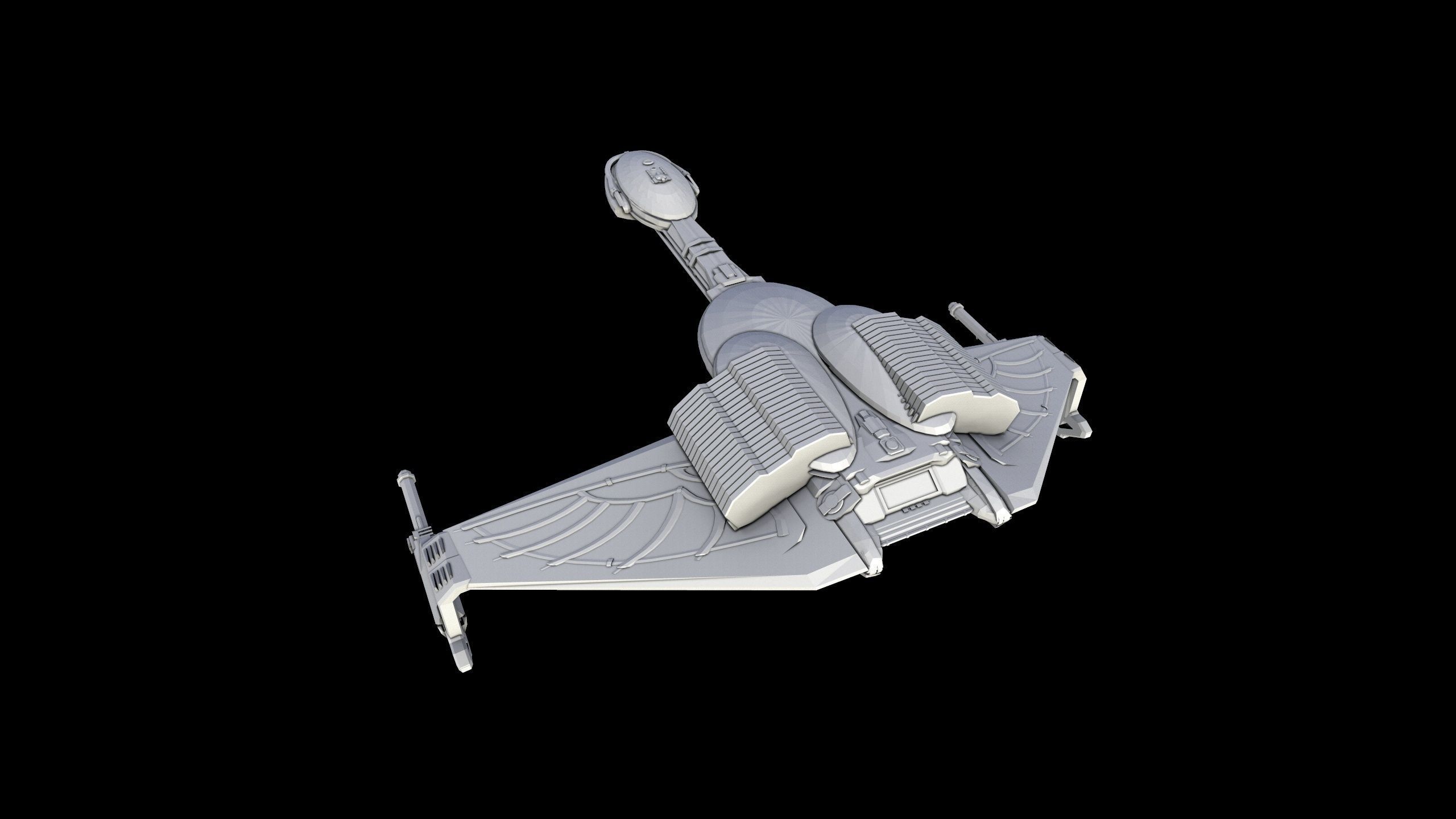 Star Trek - Klingon Bird of Prey - 3D Printable Model 3D print model_6