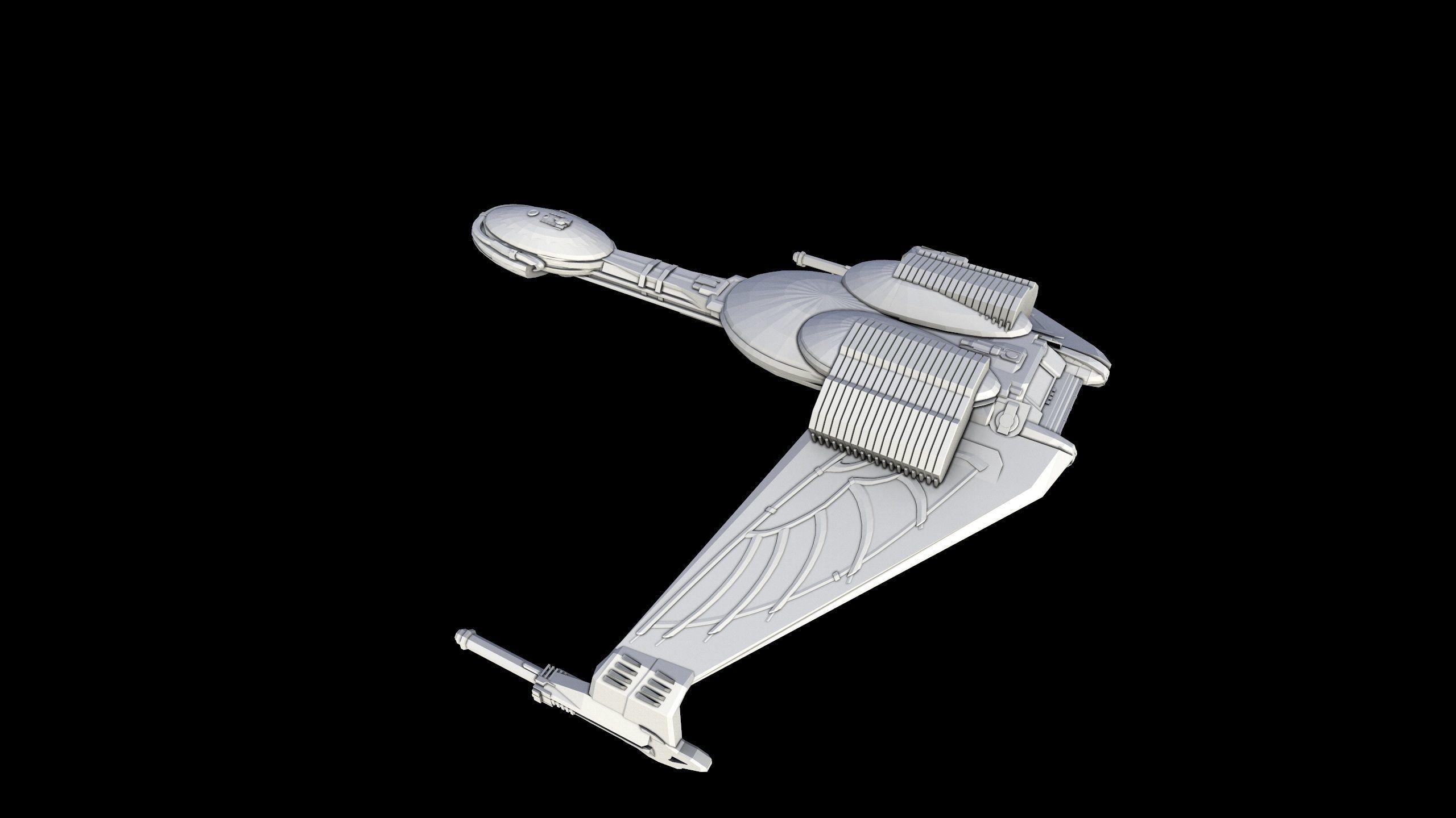 Star Trek - Klingon Bird of Prey - 3D Printable Model 3D print model_7