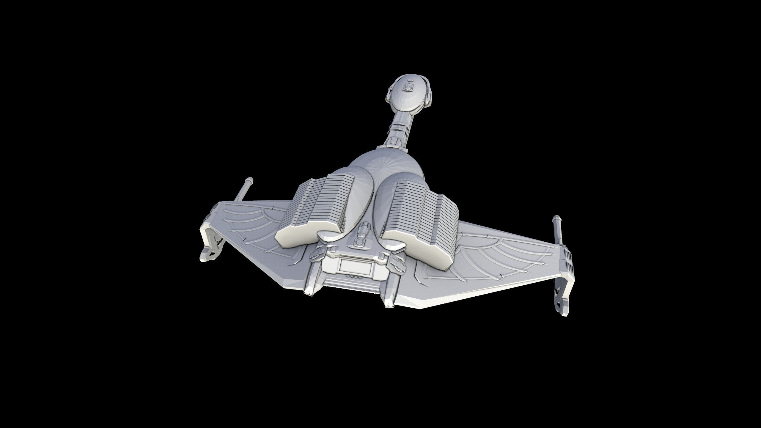 Star Trek - Klingon Bird of Prey - 3D Printable Model 3D print model_5