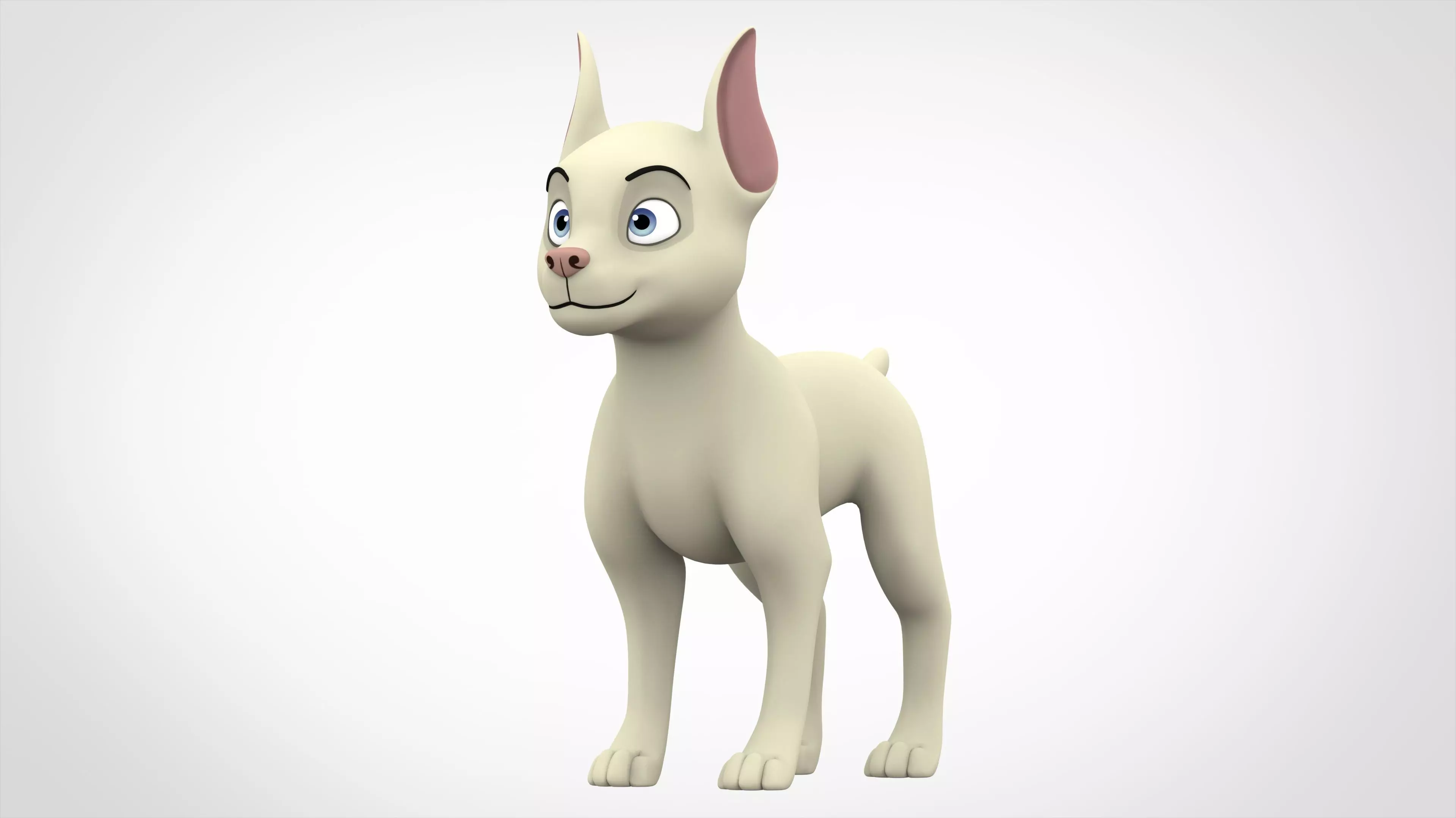 Doberman Low-poly 3D model