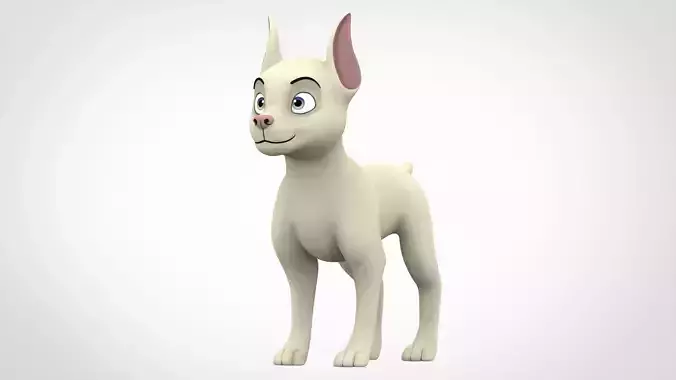 Doberman  Low-poly 3D model