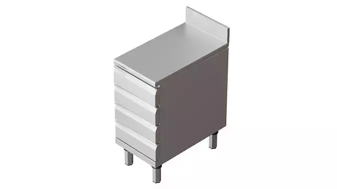ANGELO PO DRAWER UNIT WITH 4 DRAWERS Low-poly 3D model