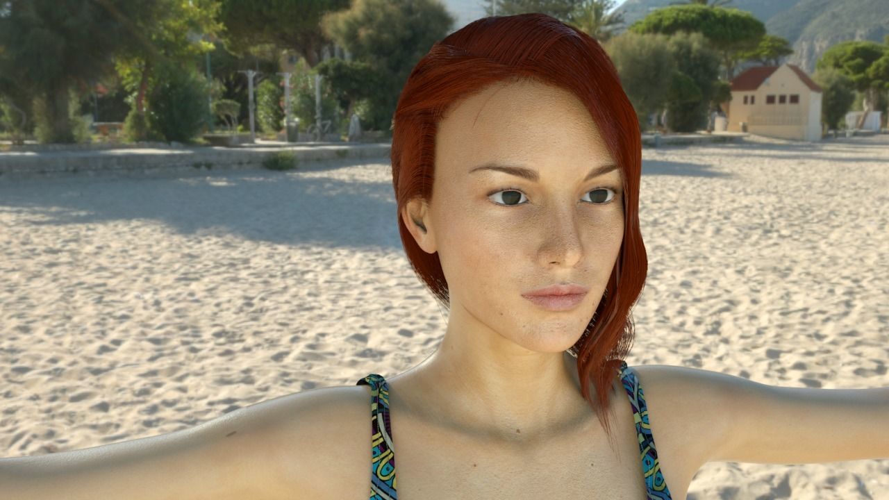 Realistic Human Female Rigged - Humano Realista Mujer Riggeado Low-poly 3D model_6