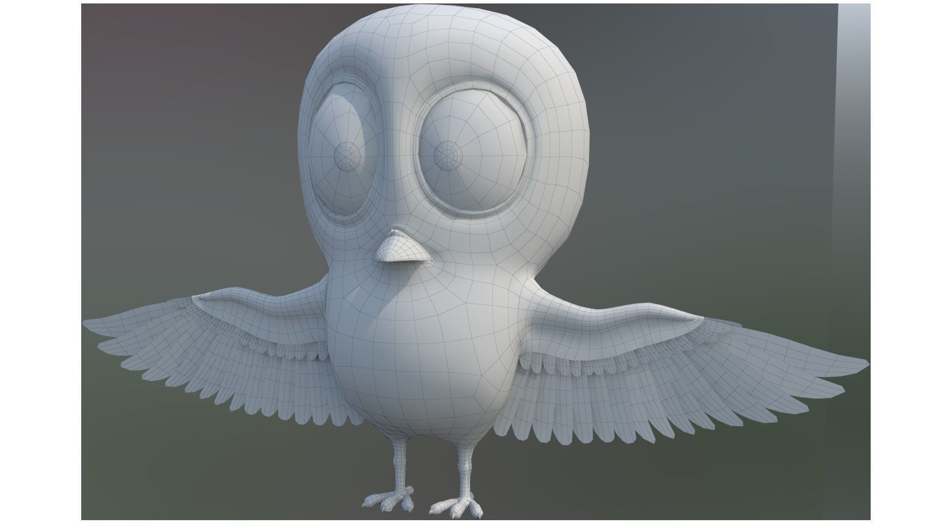 cartoon bird rigged 3D model_8