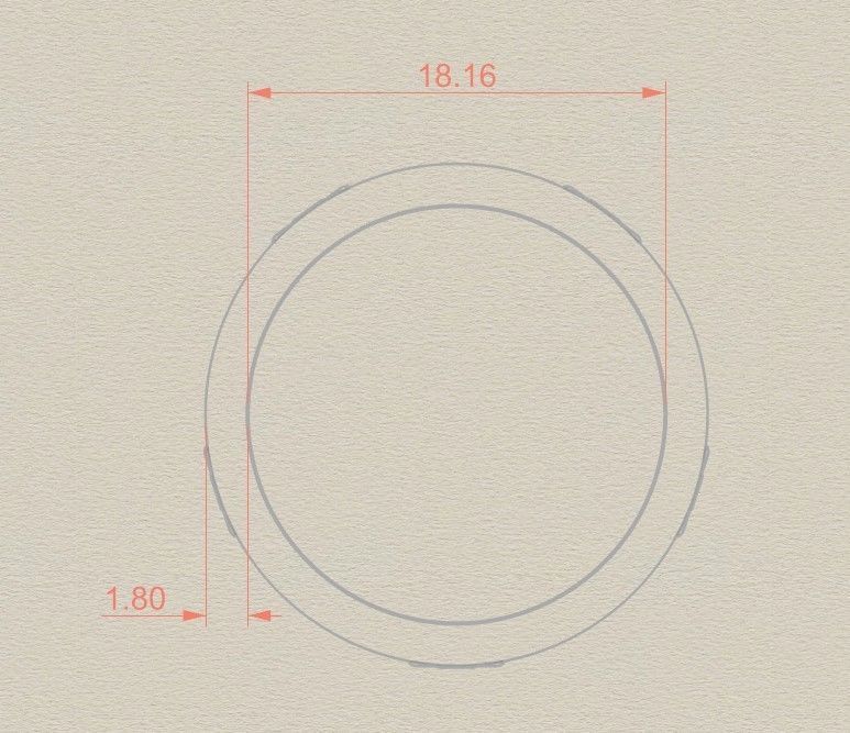 Model 207 New Tiffany Diamond Ring  US 8 Size 3D print model_7