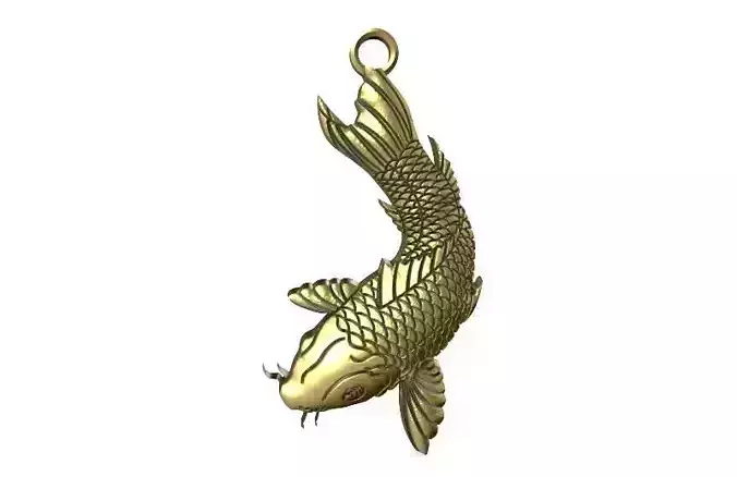 Koi fish pendant