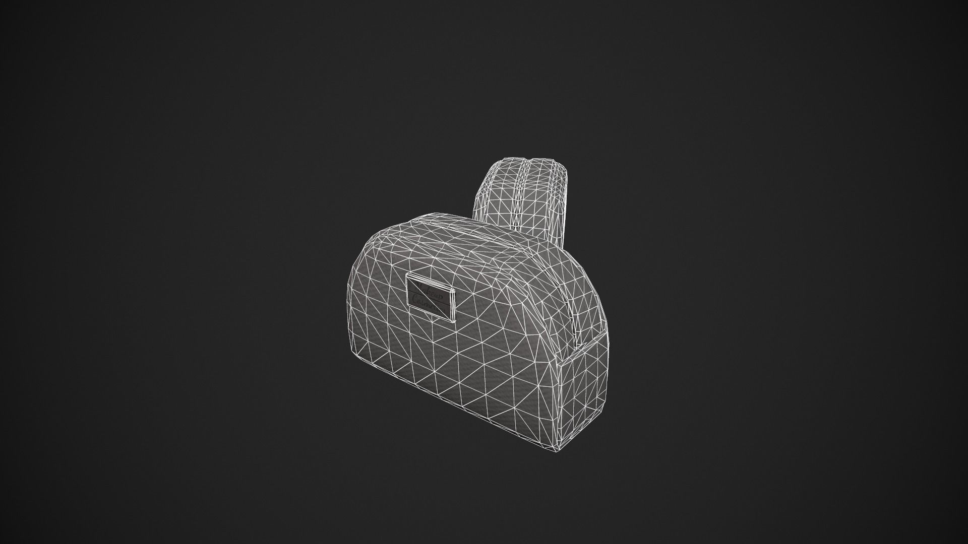 Grey Makeup Bag - Cosmetics Bag Low-poly 3D model_20
