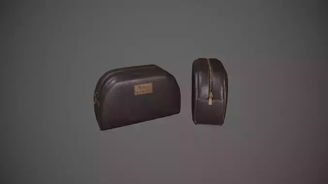 Leather Makeup Bag - Cosmetics Bag