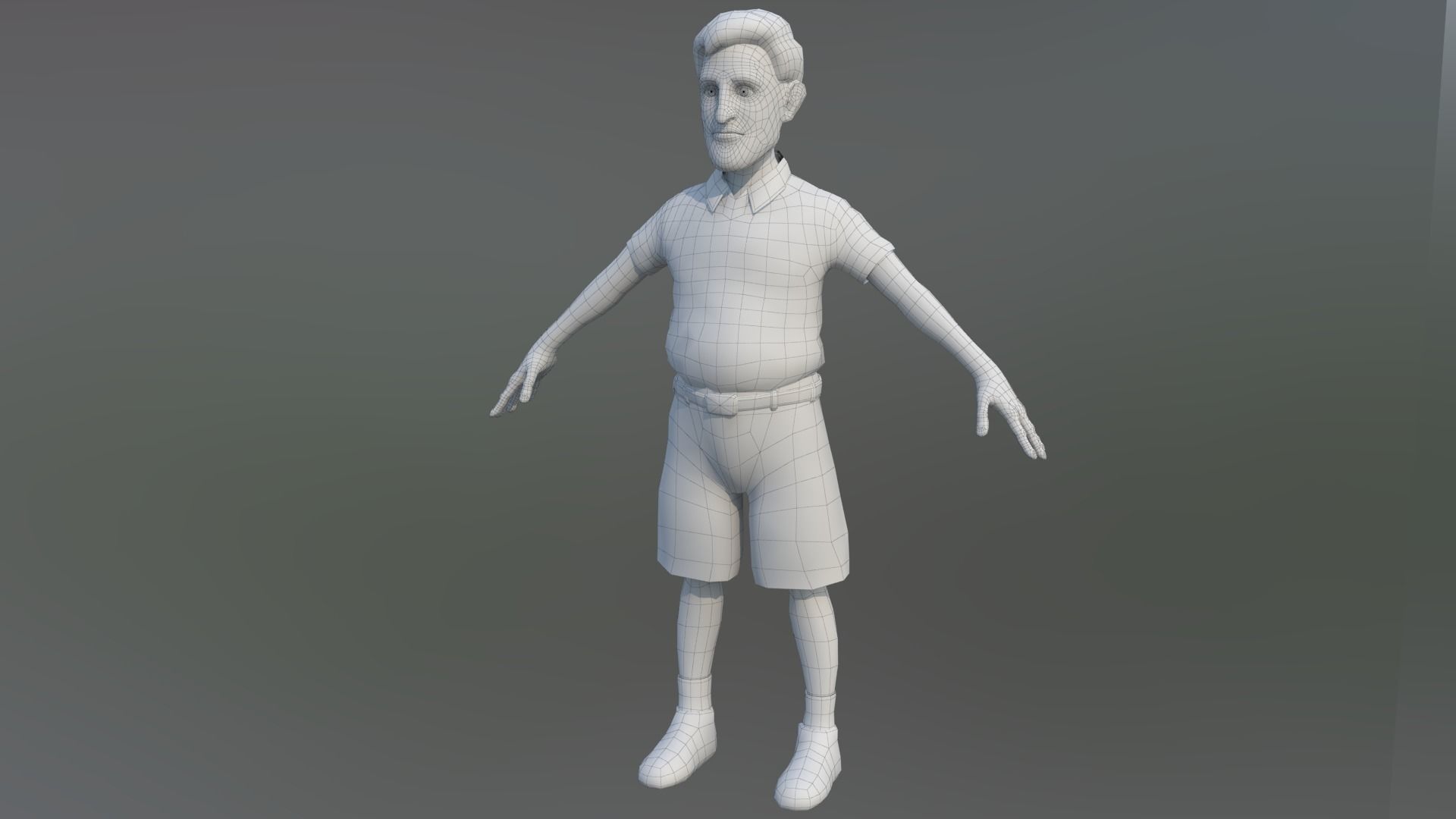 man with short rigged cartoon character 3D model_5