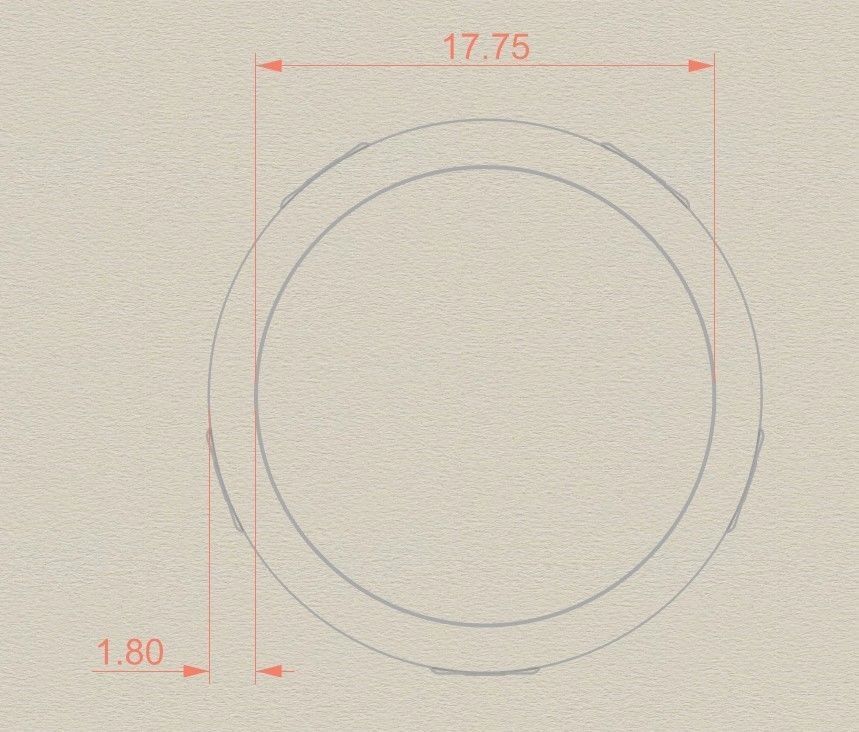 Model 208 New Tiffany Diamond Ring  US  7 and a half Size 3D print model_6