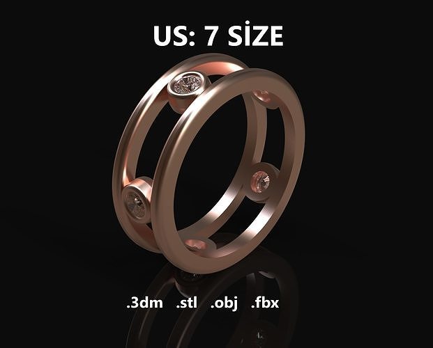 Model 209 New Chopard Diamond Ring  US 7 Size 3D print model