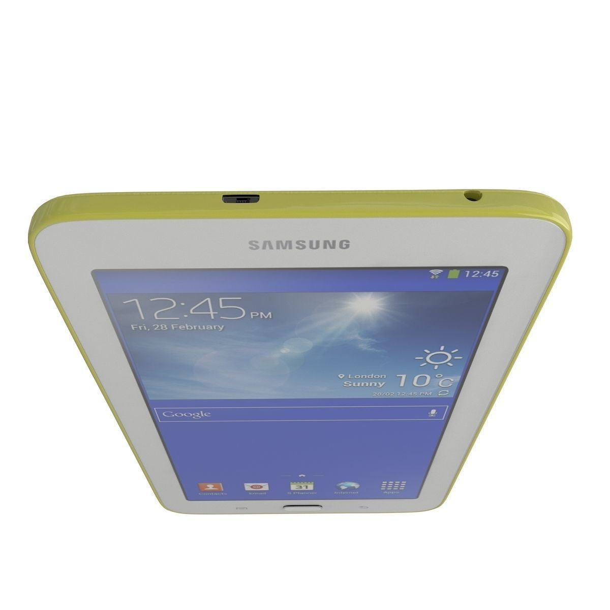 Samsung Galaxy Tab 3 Lite 7 0 3G Yellow 3D model_6