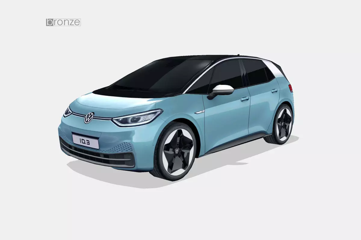 Volkswagen ID3 2020 Low-poly 3D model_0