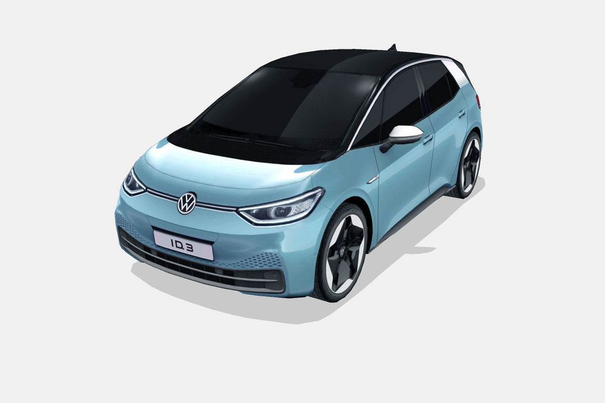 Volkswagen ID3 2020 Low-poly 3D model_5