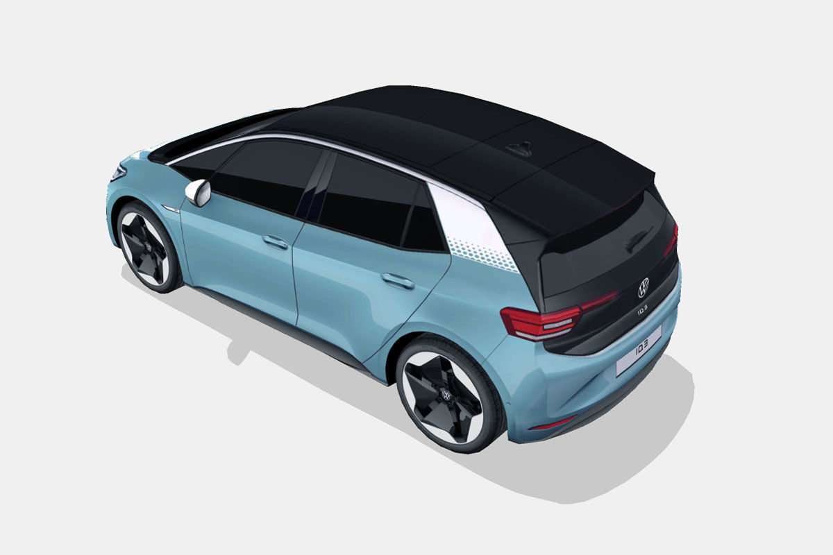 Volkswagen ID3 2020 Low-poly 3D model_7