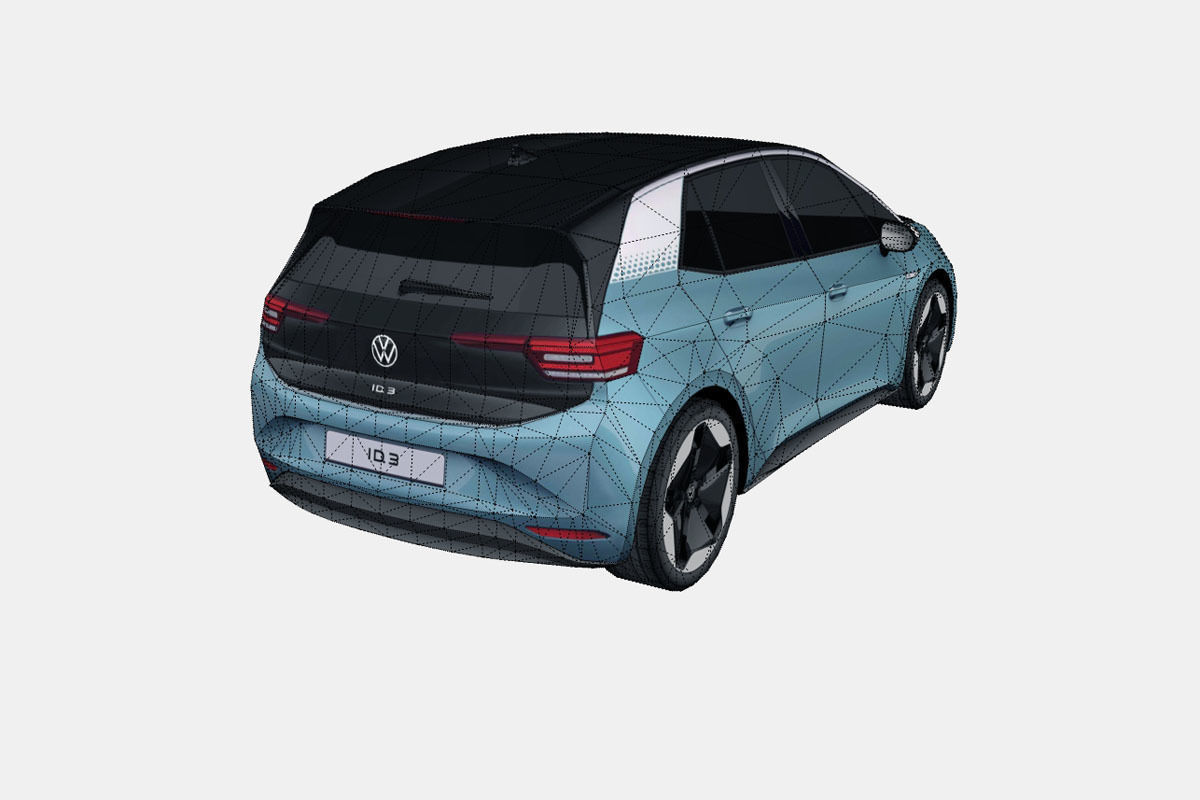 Volkswagen ID3 2020 Low-poly 3D model_17