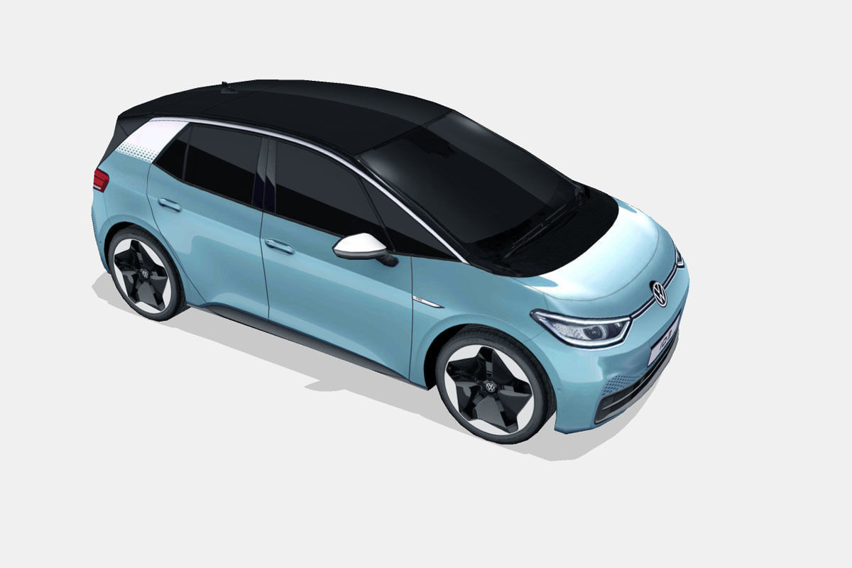 Volkswagen ID3 2020 Low-poly 3D model_14