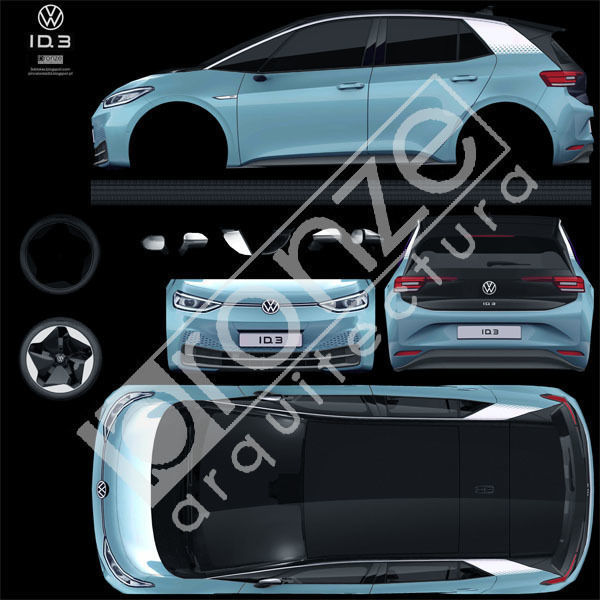 Volkswagen ID3 2020 Low-poly 3D model_22