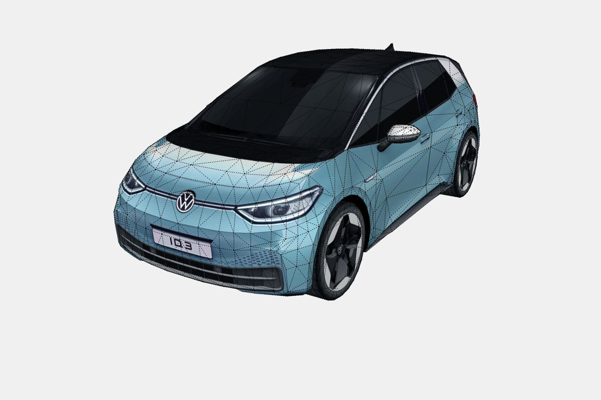 Volkswagen ID3 2020 Low-poly 3D model_16
