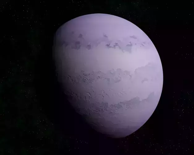 Light pink gas giant Low-poly 3D model