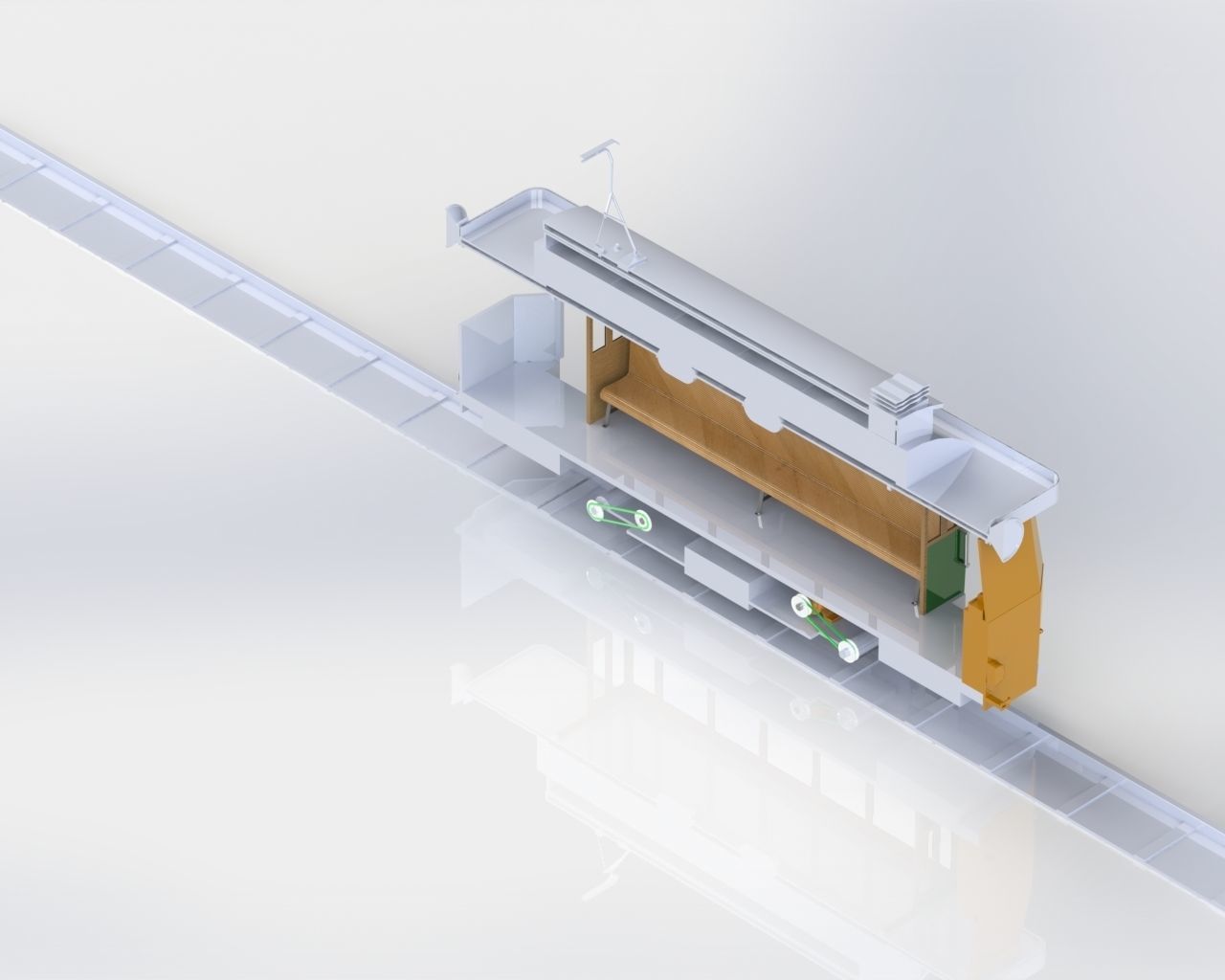 Model of the first tram in Sarajevo 3D model_7